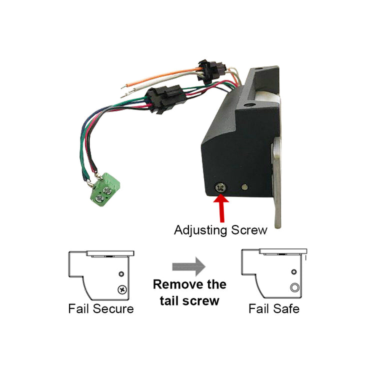 Door strike fail safe and fail secure adjustable - VIS-EL104-FSESA Visionis