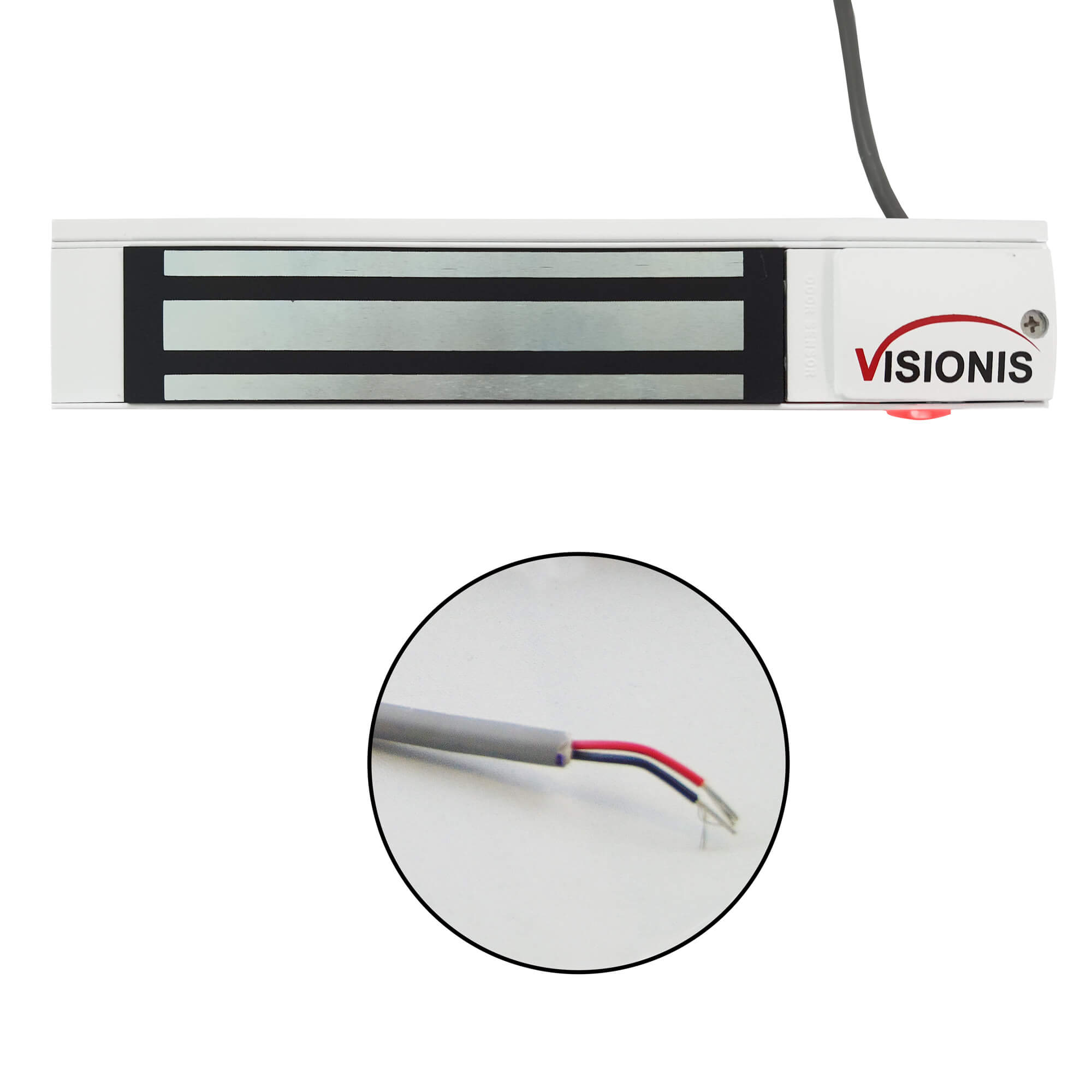 Indoor Magnetic Lock 300 lbs VIS-ML300LED-WH Visionis