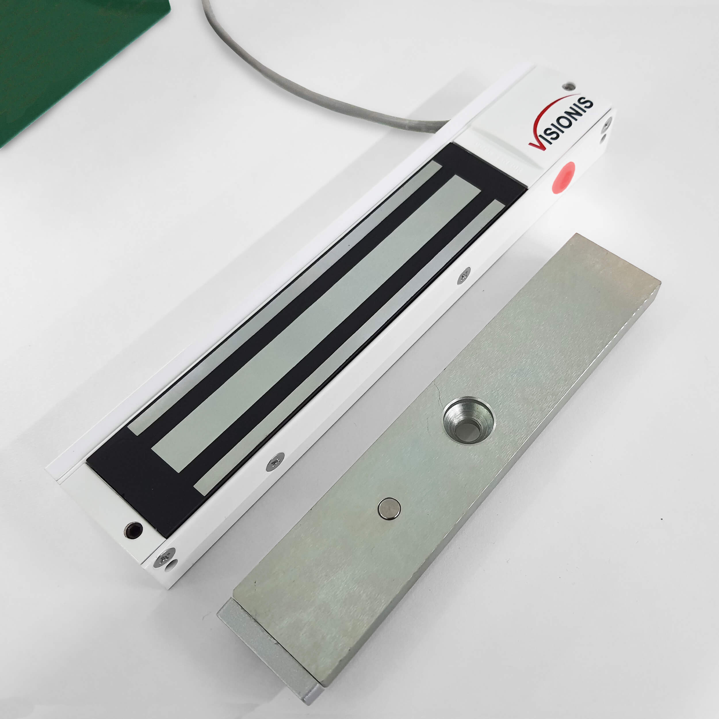 600lb Indoor Maglock with LED Sensor White Color VIS-ML600LED-WH