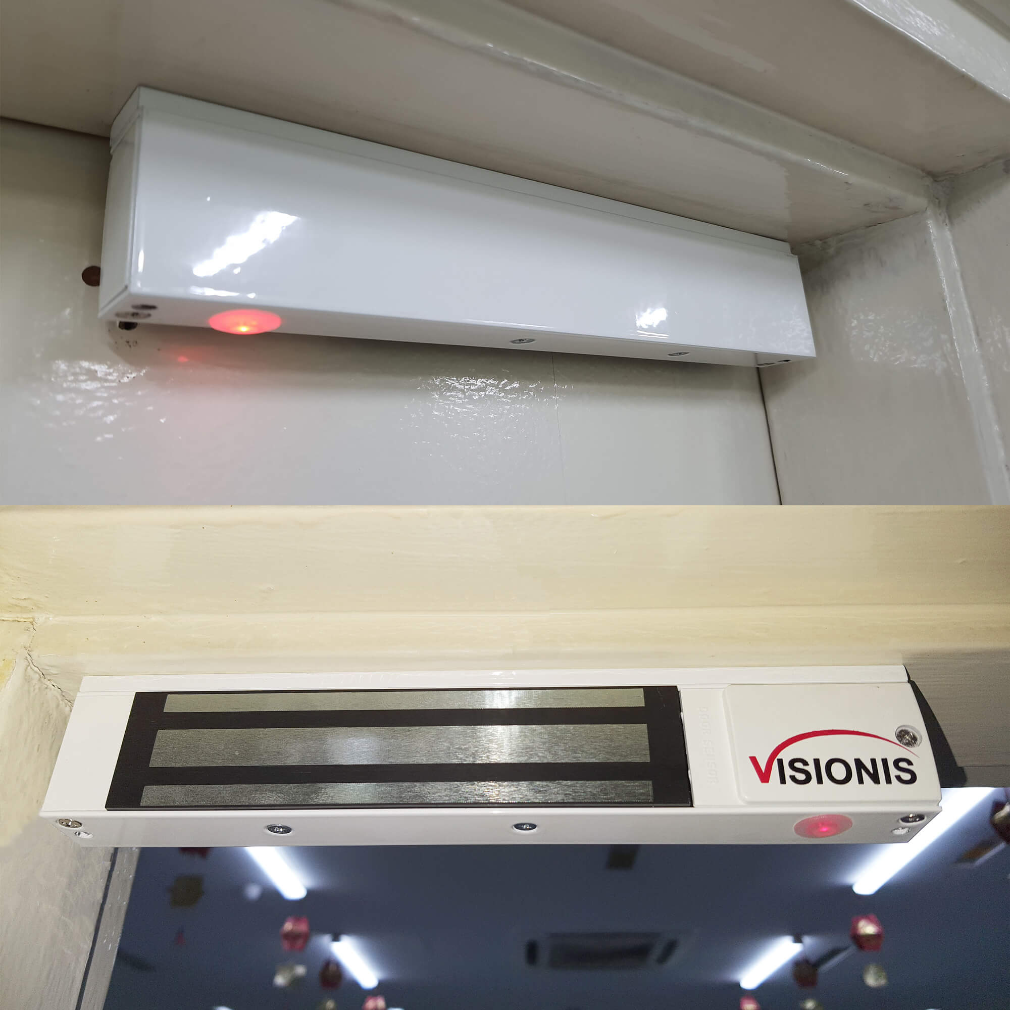 Indoor Magnetic Lock 300 lbs VIS-ML300LED-WH Visionis