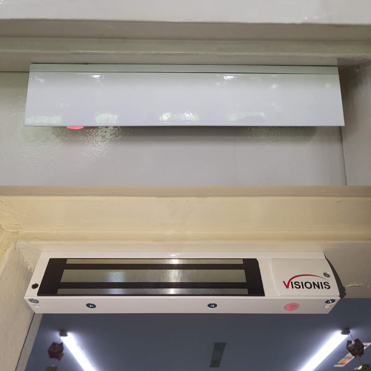 600lb Indoor Maglock with LED Sensor White Color VIS-ML600LED-WH
