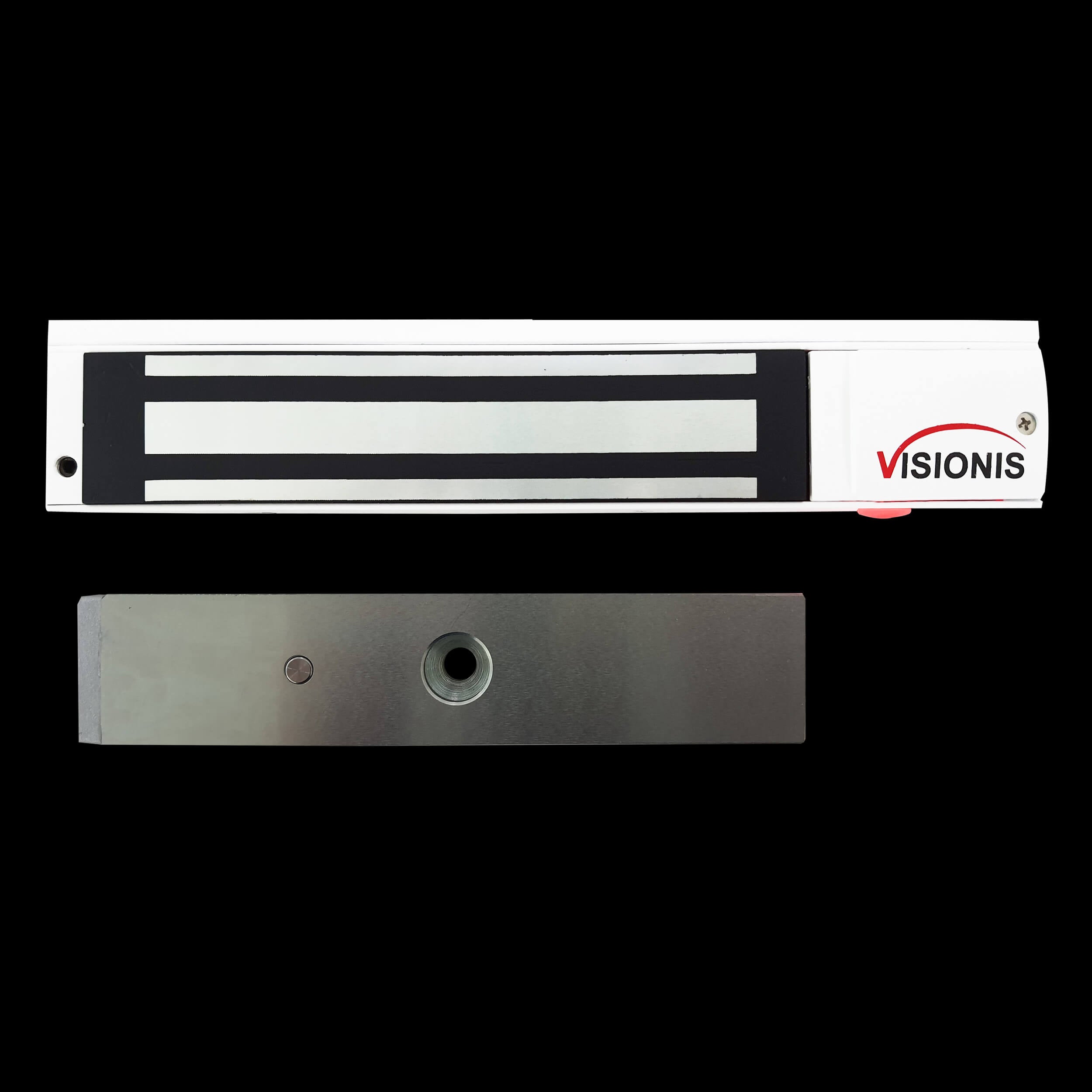 600lb Indoor Magnetic Lock with LED Sensor White Color VIS-ML600LED-WH