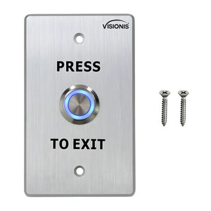 weatherproof request to exit button with stainless steel and LED indicator - VIS-7001 Visionis