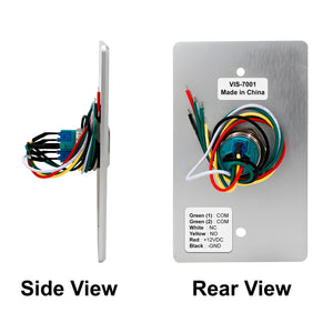 outdoor push to exit button with stainless steel and LED indicator - VIS-7001 Visionis