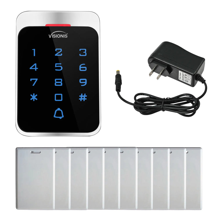 Standalone Access Control Keypad and Card Reader + Mini Controller + Pack 10 Proximity Cards + Power Supply - FPC-8909