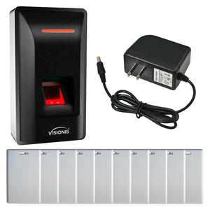Standalone fingerprint biometric and card reader with power supply - FPC-9231