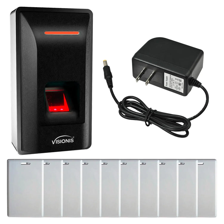 Standalone fingerprint biometric and card reader with power supply - FPC-9231