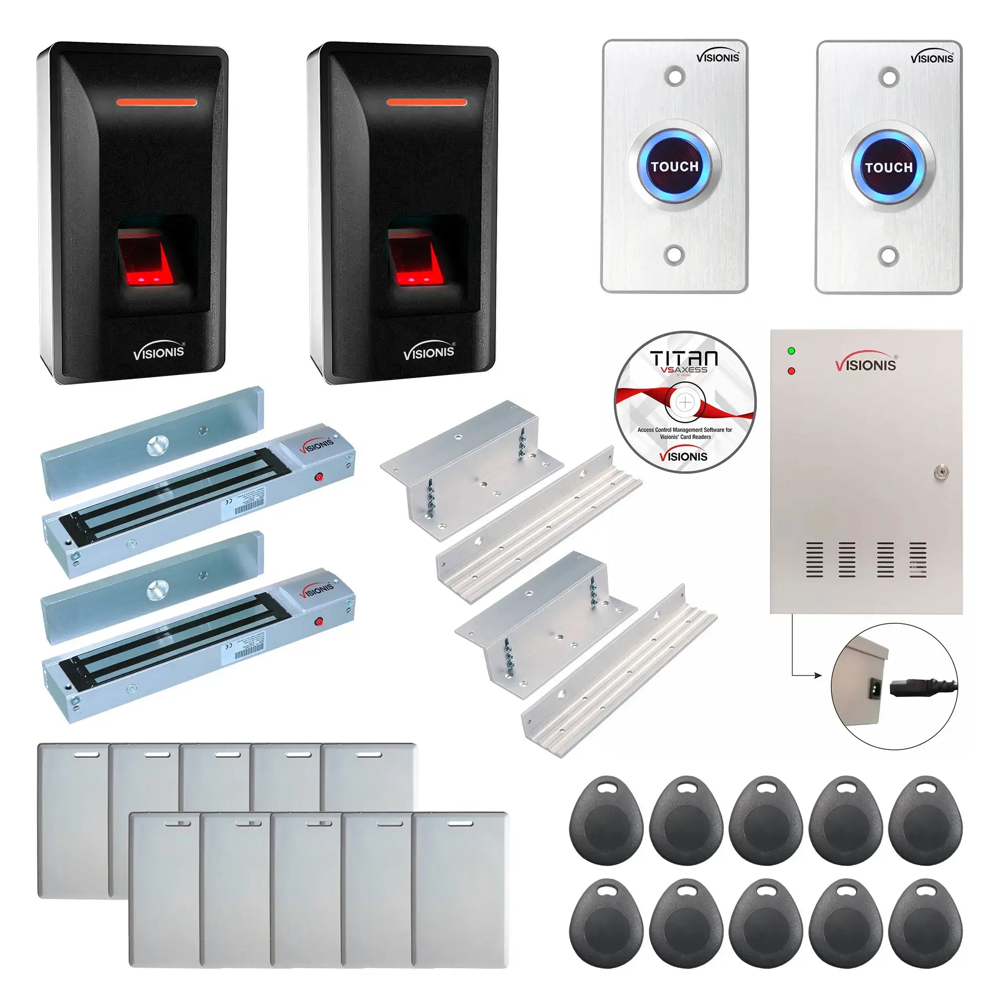 Access Control Systems for Office Buildings with Fingerprint Reader, Maglocks, Software - FPC-9269