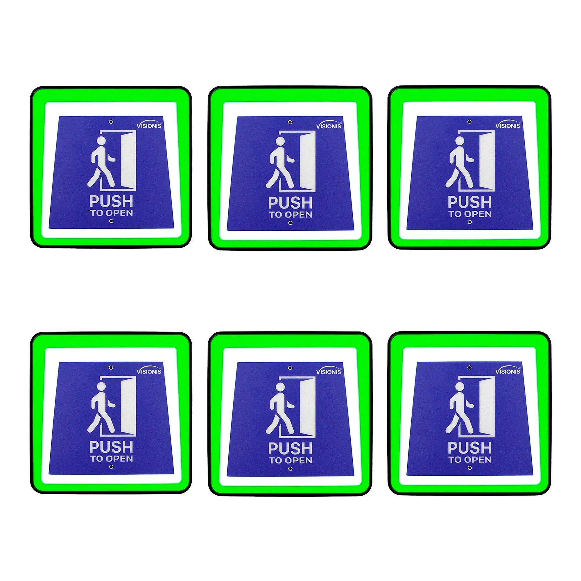 Handicap Push Buttons Wired Switch Pack of 6. With LED Lights - FPC-9404