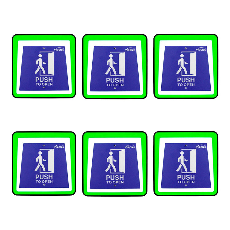 Handicap Push Buttons Wired Switch Pack of 6. With LED Lights - FPC-9404