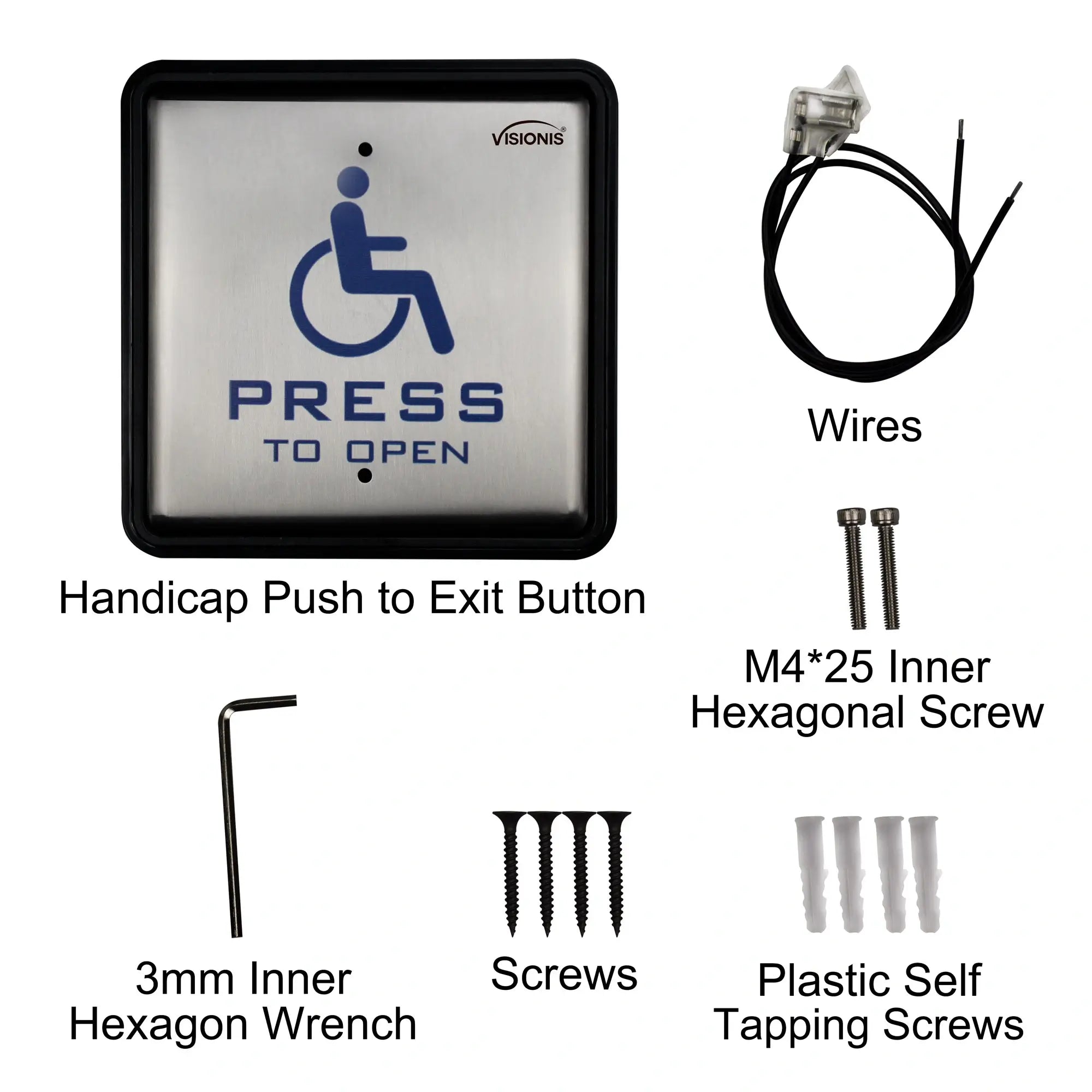 Handicap door button items included - VIS-7039 Visionis