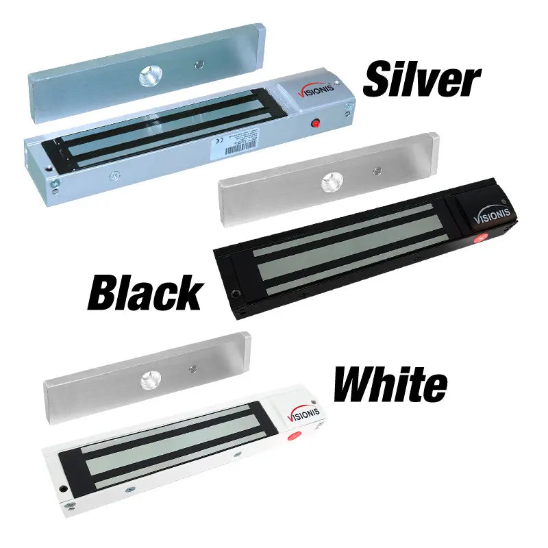 Indoor Magnetic Locks Colors Silver, Black and White