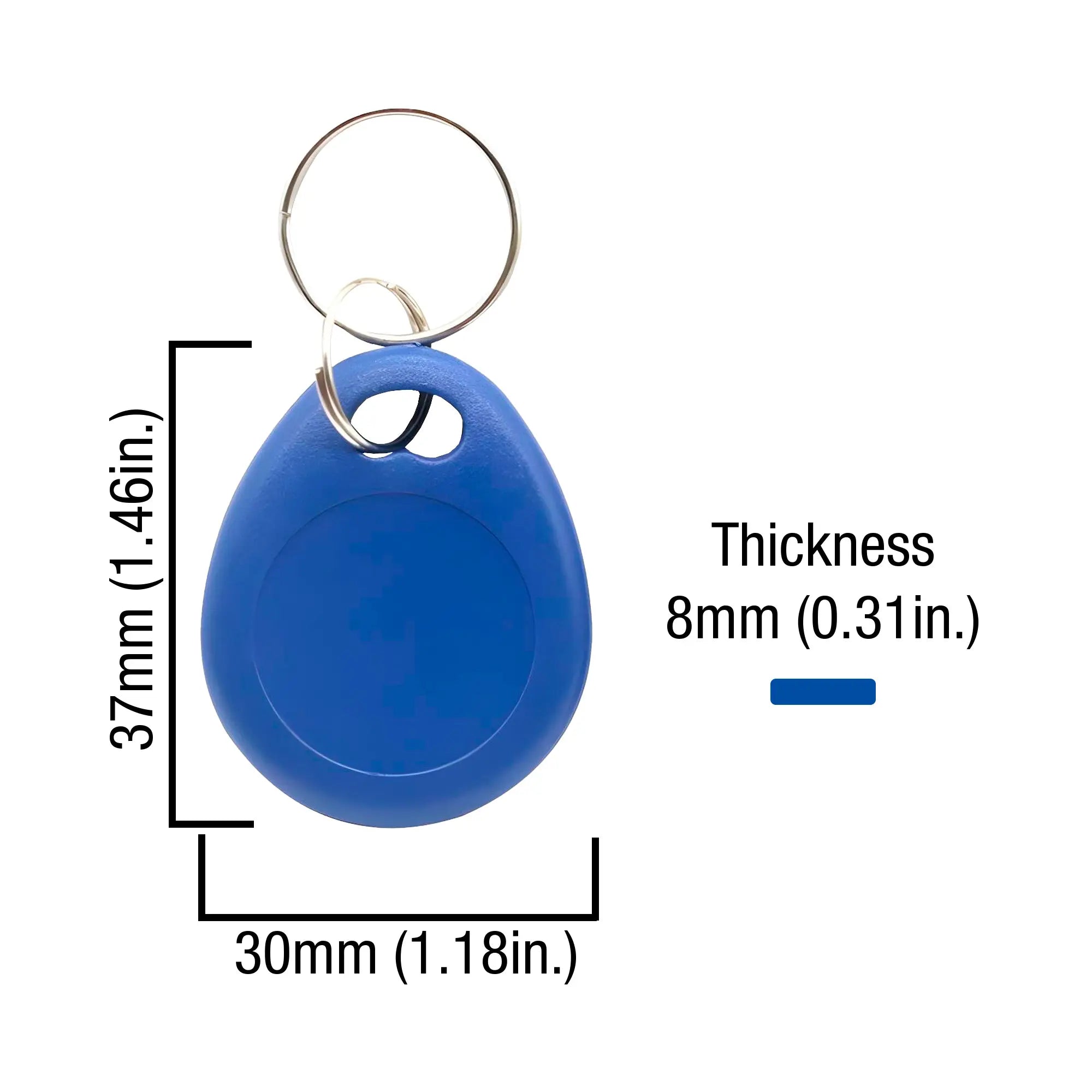 Proximity Key Fob / Key Tag for Access Control VIS-KEYTAG-BLUE - VISIONIS