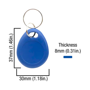 Proximity Key Fob / Key Tag for Access Control VIS-KEYTAG-BLUE - VISIONIS