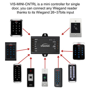 Mini controller for Wiegand card readers and keypads - VIS-MINI-CNTRL Visionis