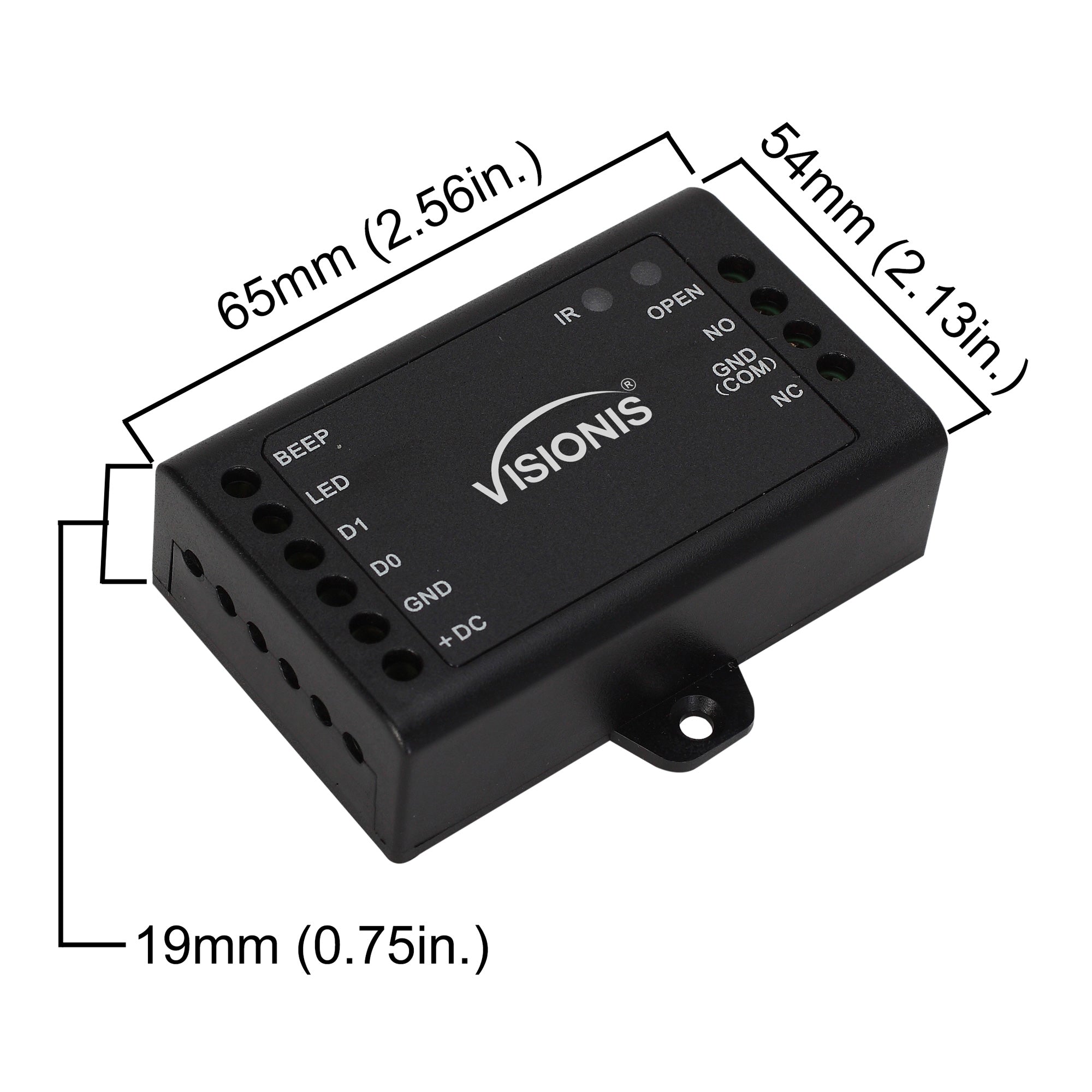 1 door controller for stand alone card reader dimensions - VIS-MINI-CNTRL