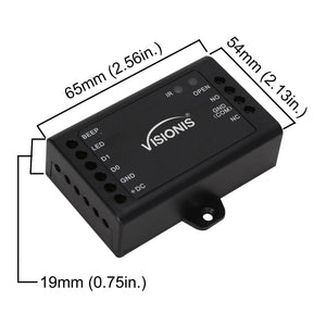 1 door controller for stand alone card reader dimensions - VIS-MINI-CNTRL