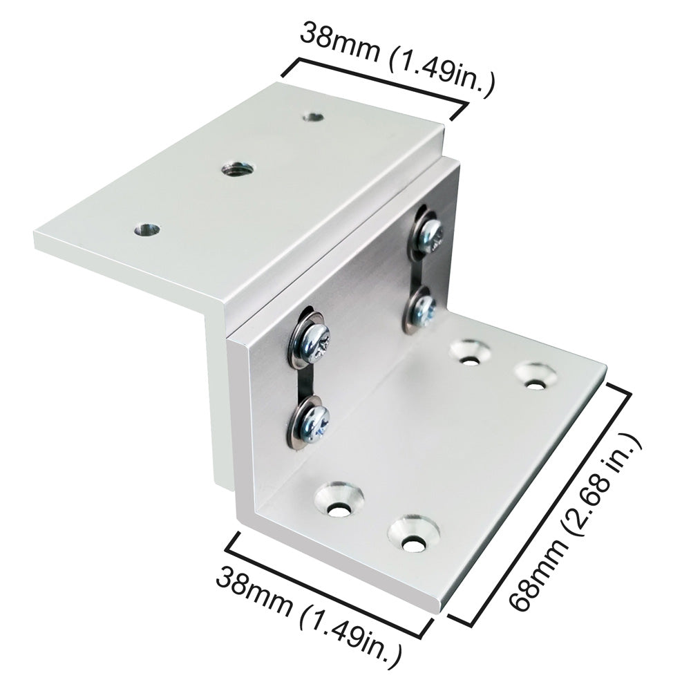Z bracket for cabinet magnetic lock dimensions - VIS-ZMINI-120