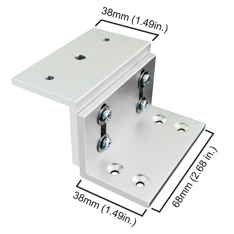 Z bracket for cabinet magnetic lock dimensions - VIS-ZMINI-120