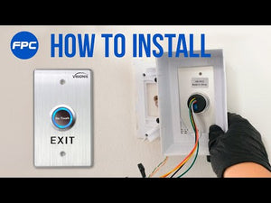 No touch request to exit button with LED indicators for hygienic access control systems. VIS-7013 VISIONIS