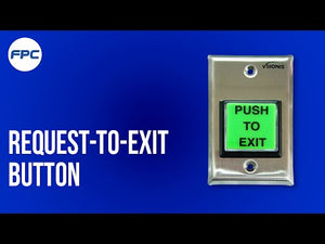 Green Square Push to Exit Button for Door Access Control with LED Light