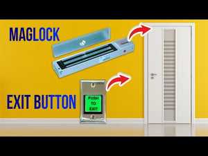 300lbs Indoor Electromagnetic Door Lock with Push to Exit Button Kit for Access Control