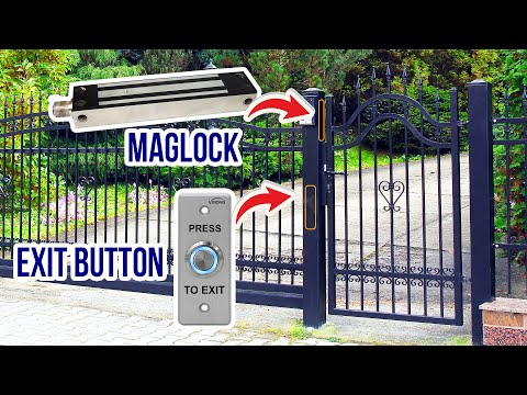 800lbs Outdoor and Gate Maglock with Weatherproof Exit Button Kit for Access Control