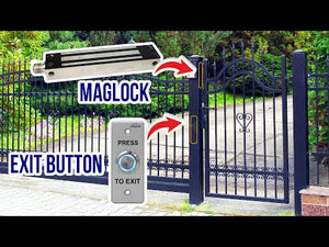 800lbs Outdoor and Gate Maglock with Weatherproof Exit Button Kit for Access Control