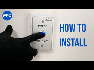Visionis VIS-7001 weatherproof request to exit button with stainless steel and LED indicator