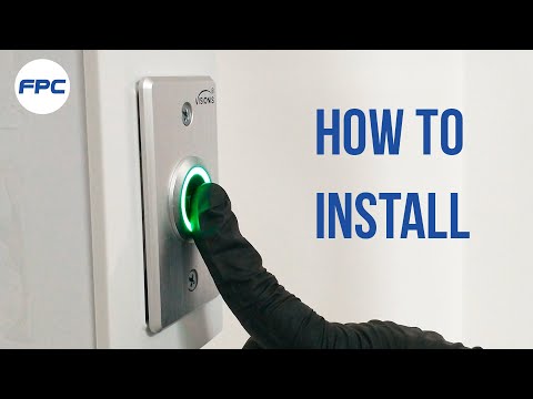 VISIONIS VIS-7005 ultra-thin push to exit button with LED lights for secure access control systems.
