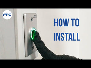 VISIONIS VIS-7005 ultra-thin push to exit button with LED lights for secure access control systems.