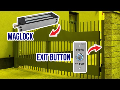 1500lbs Outdoor and Gate Electromagnetic Lock with Weatherproof Exit Button Kit for Access Control