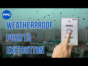 Visionis VIS-7001 weatherproof request to exit button with stainless steel and LED indicator