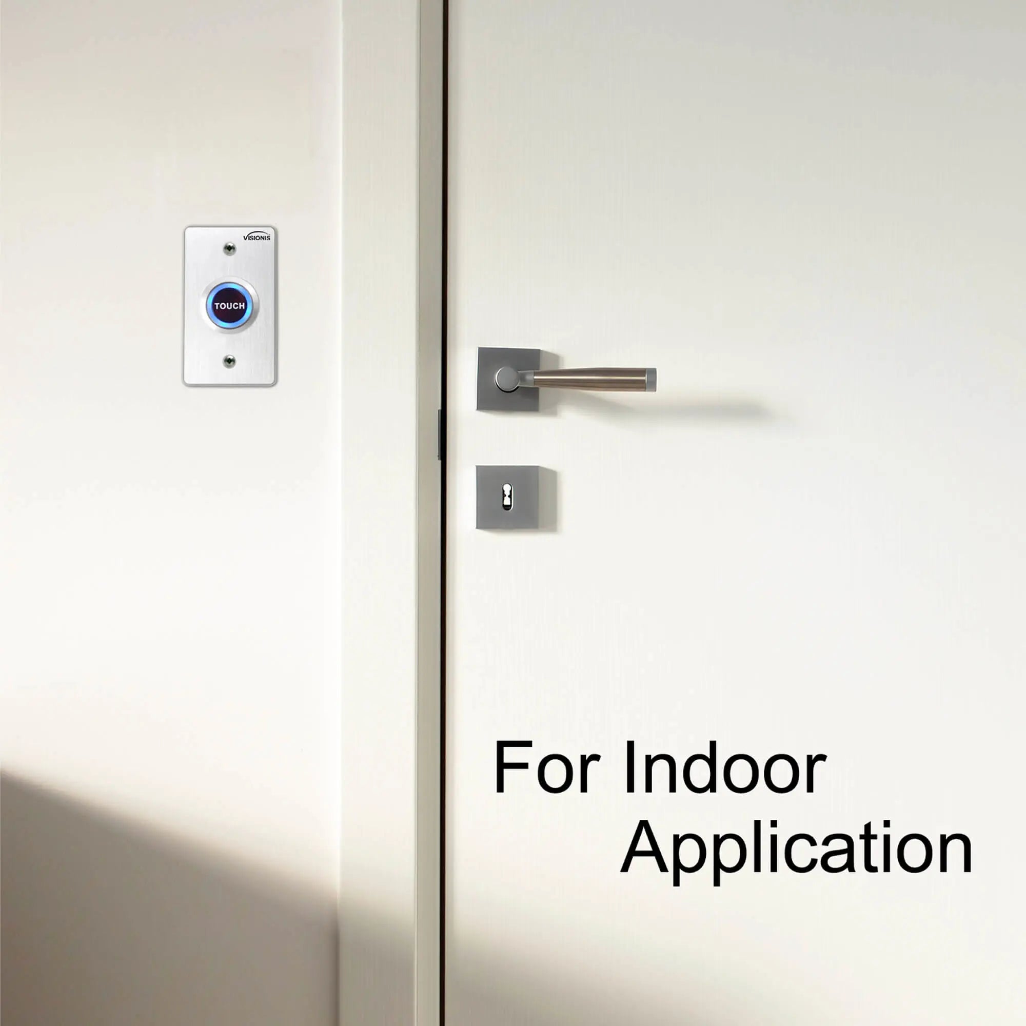 Status LED. Dimensions. request to exit device with LED lights for secure access control systems VISIONIS VIS-7005