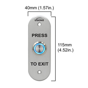 Push to exit button dimensions VIS-7036