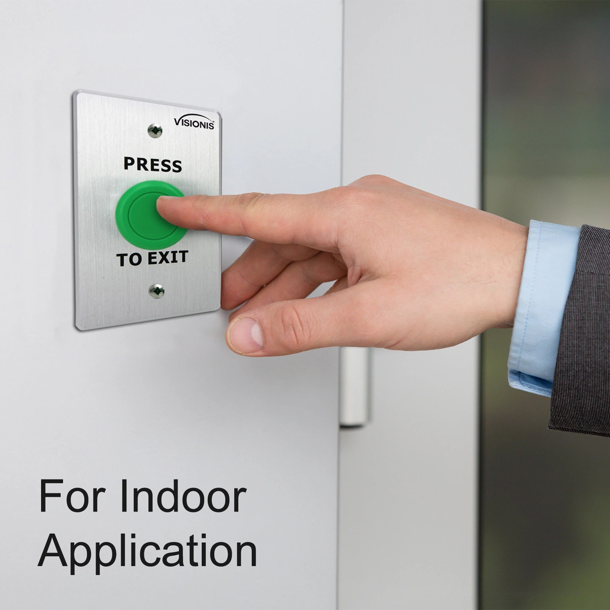 Green request to exit button for door access control VIS-7032 Visionis