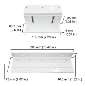 Z and L bracket for 1200 lbs magnetic door lock dimensions - VIS-ZL1200-WH