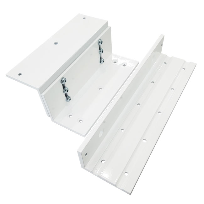 Z and L bracket for 1200 lbs maglock. White color - VIS-ZL1200-WH