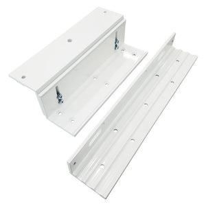 Z and L bracket for 600 lbs magnetic door lock. White color- VIS-ZL600-WH