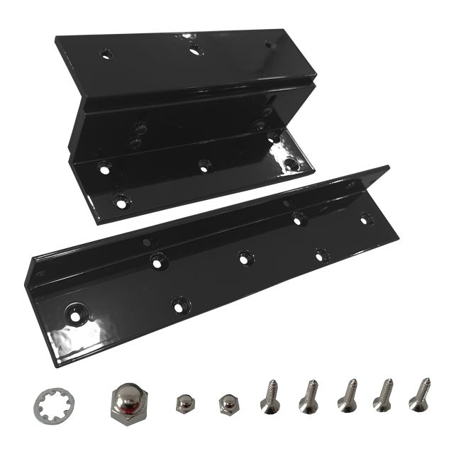 Z and L bracket for 300 lbs magnetic door lock. Black color - VIS-ZL300-BL