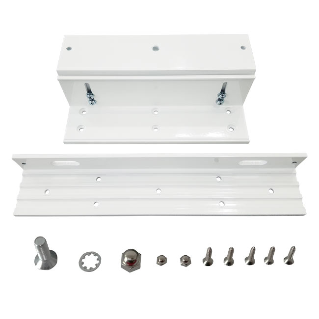 Z and L bracket for 600 lbs maglock - VIS-ZL600-WH