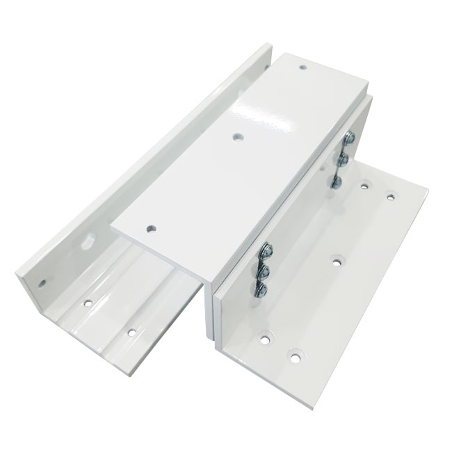 Z and L bracket for 1200 lbs maglocks. White color - VIS-ZL1200-WH