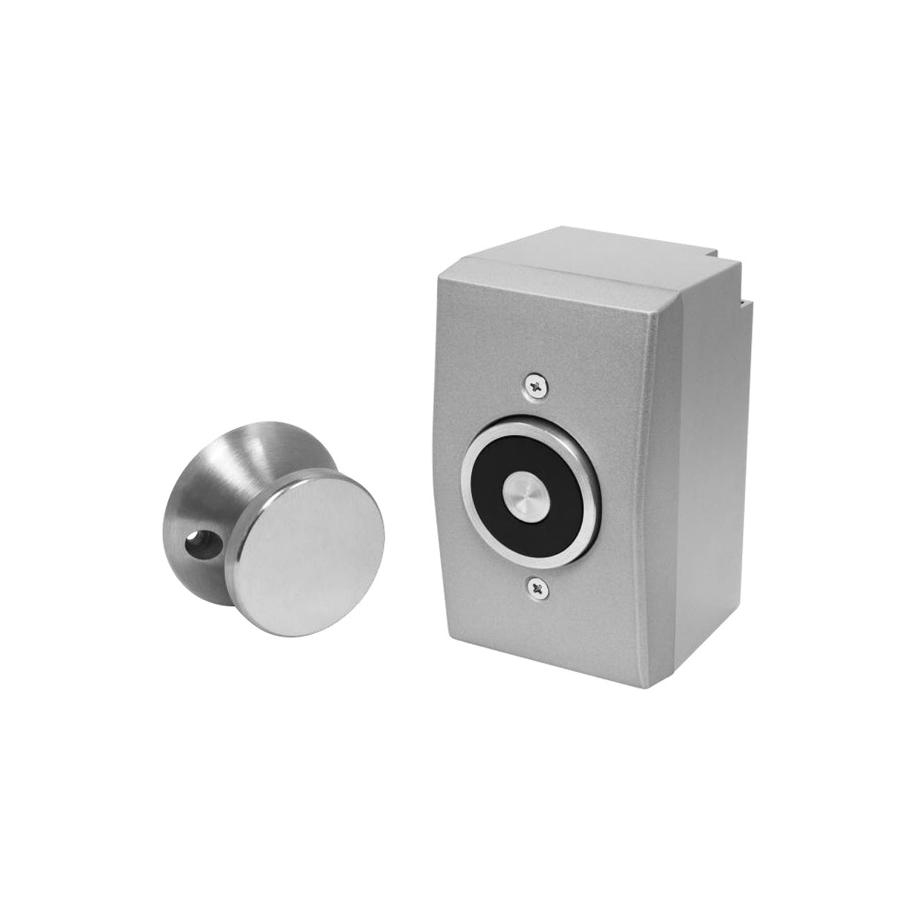 DH-151SQ Seco-Larm Surface-Mount Magnetic Door Holder; Holding Force 33-Lb (15kg); For Use With Door Closers To Control The Release And Closing Of Residential, Commercial, And Public Area Doors