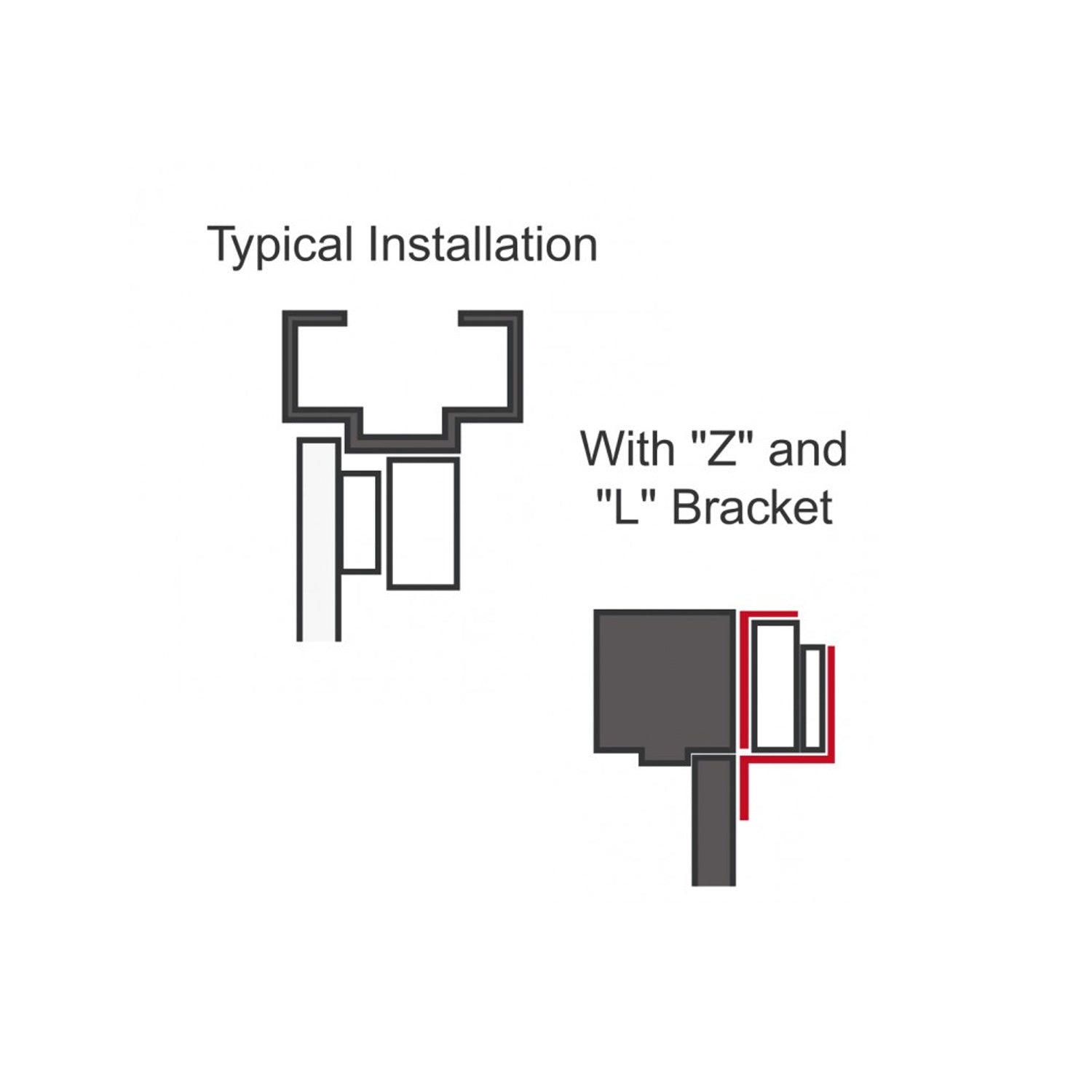 E-941S-1K2/ZQ Seco-Larm Enforcer “Z” Brackets For 1,200-Lb Series Electromagnetic Locks (Indoor)