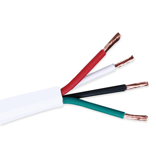 FPC-18/4-25FT 18 Gauge 25ft 4 Conductor Bare Copper Stranded Unshielded Cable/Wire, UL Listed