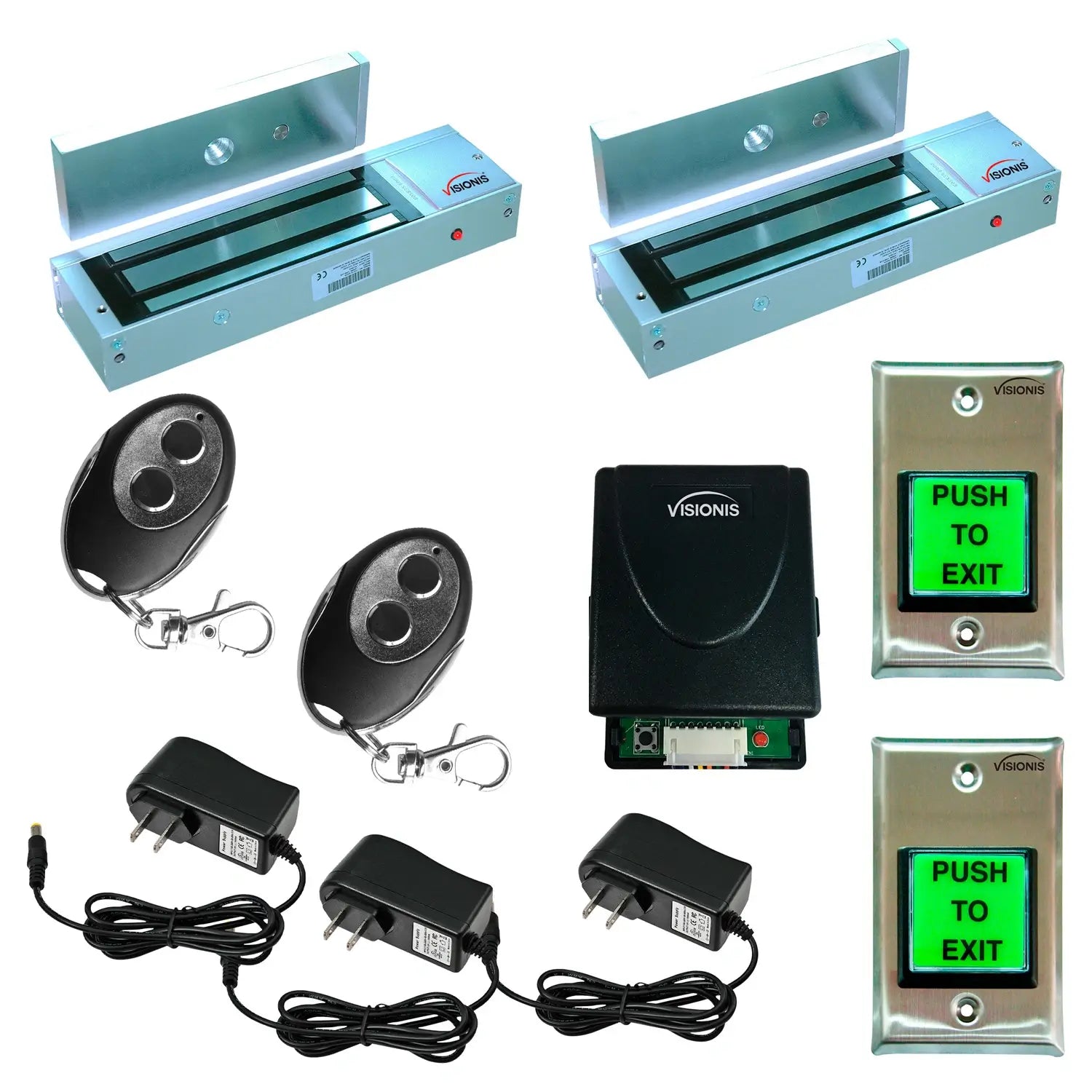 1200 lbs maglocks with wireless receiver and transmitters buzz-in kits - FPC-5020