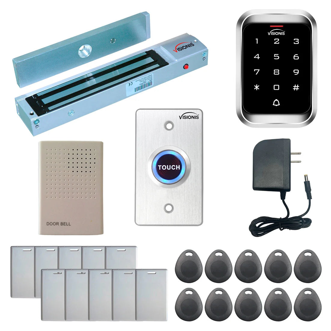 600 lbs magnetic door lock with keypad kit for door access control -  FPC-5099
