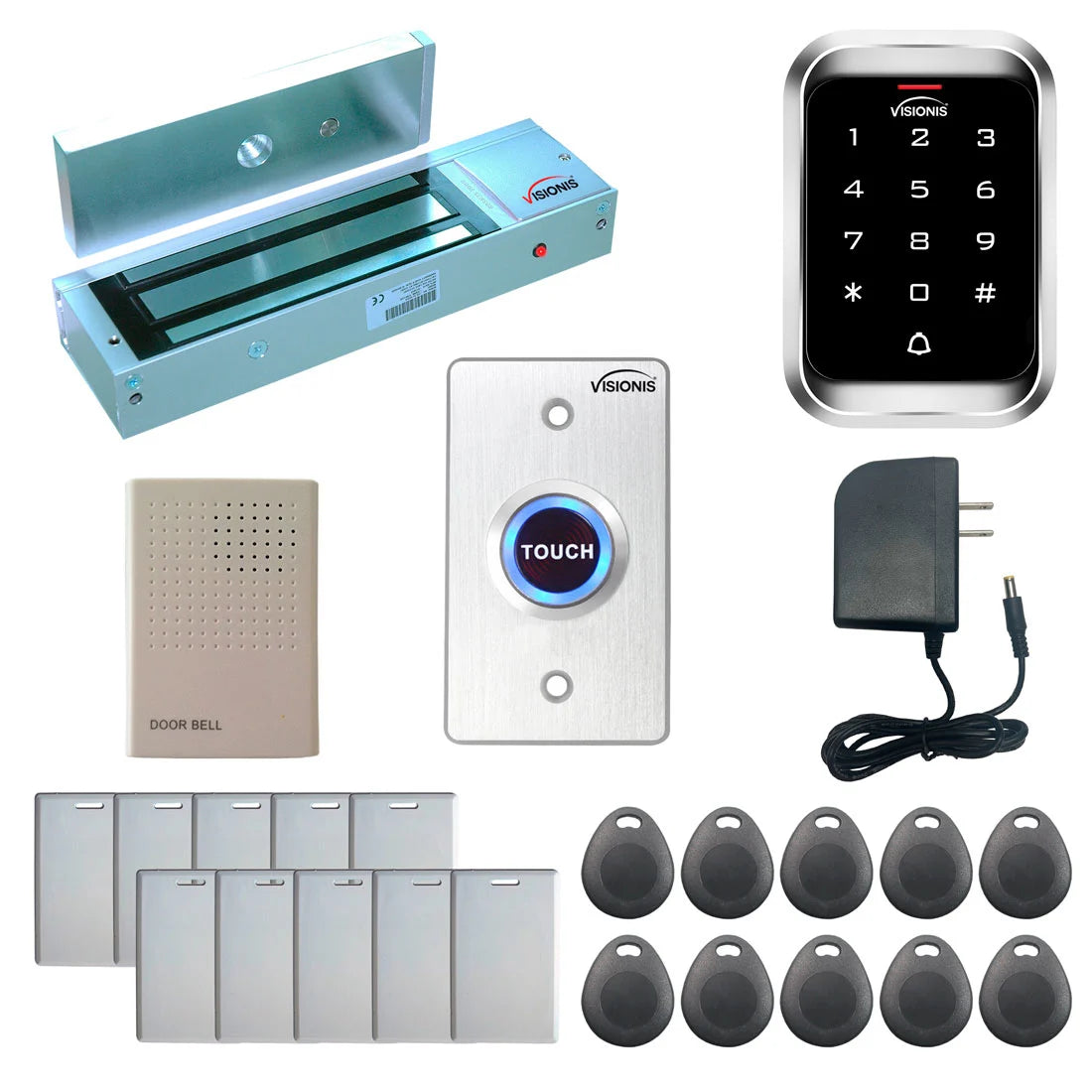 1200 lbs magnetic door lock with keypad kit for door access control -  FPC-5100