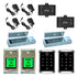 1200 lbs Magnetic door lock door entry system with keypad card reader, push to exit button - FPC-5112