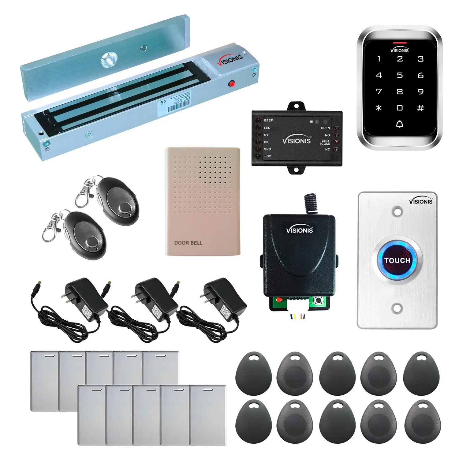 maglock door entry system with keypad card reader, RF transmitter and receiver - FPC-5146